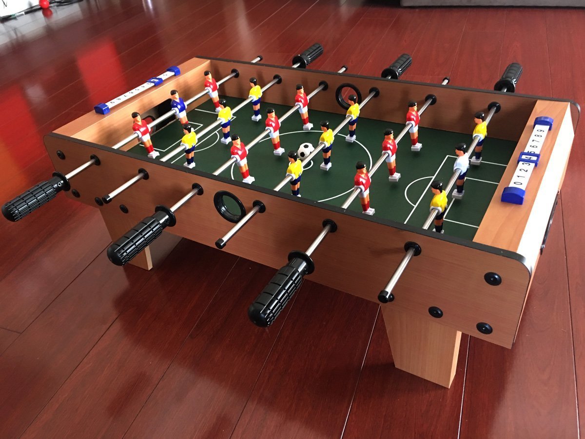 27 inch tabletop soccer foosball table game with legs image