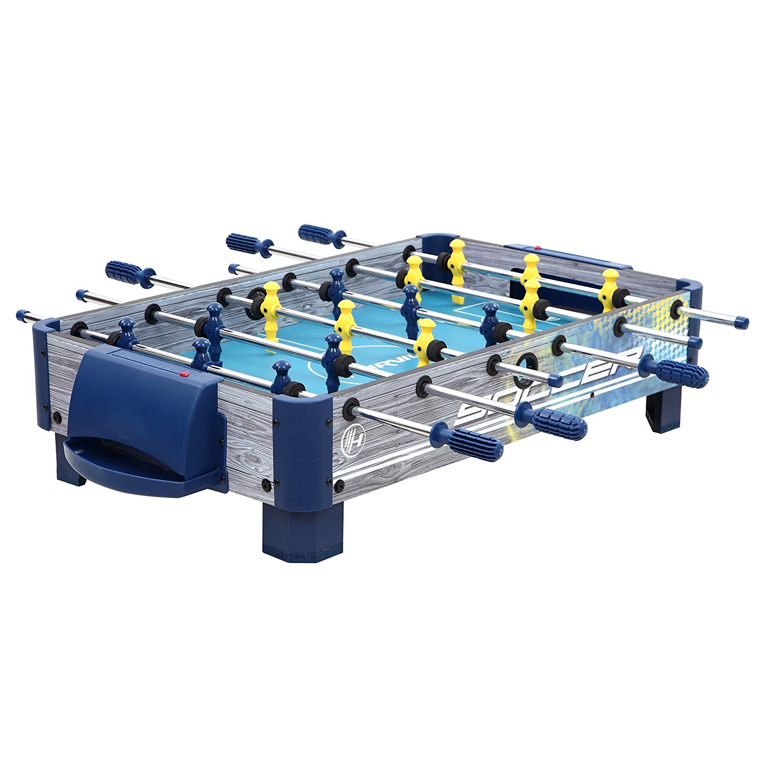 tabletop foosball table with silver handles by harvil image