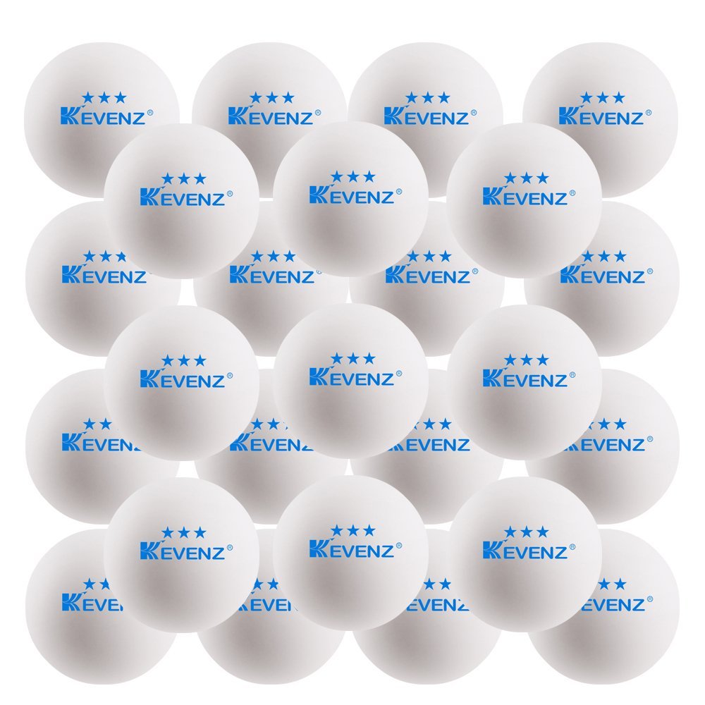 50-Pack KEVENZ 3-Star 40mm White Table Tennis Balls,Advanced Training Ping Pong Balls