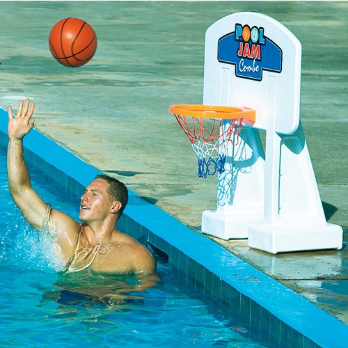 swimline pool volleyball and basketball game combo image